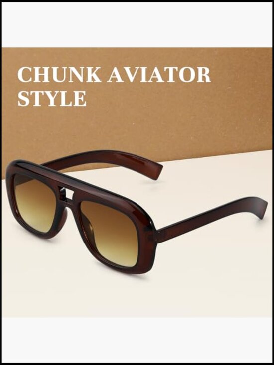 Oversized Aviator Sunglasses with UV Protection Polarized Lenses
